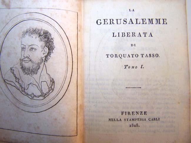 Volume 1 of "La Gerusalemme Liberata" by Torquato Tasso published in Firenze in 1818 — image 2